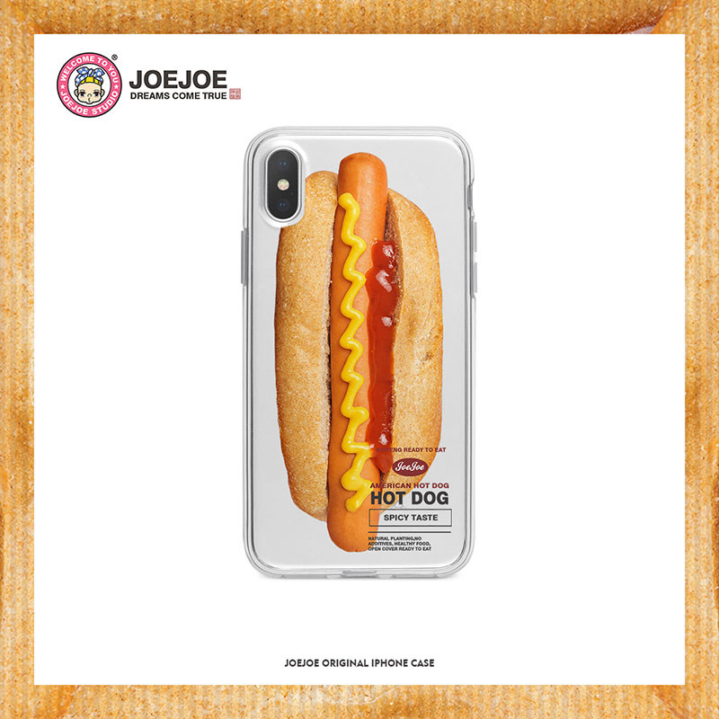 JOEJOE original suitable for 12 apple iphone13pro Max hot dog mobile phone protective case 11 transparent Xr silicone INS