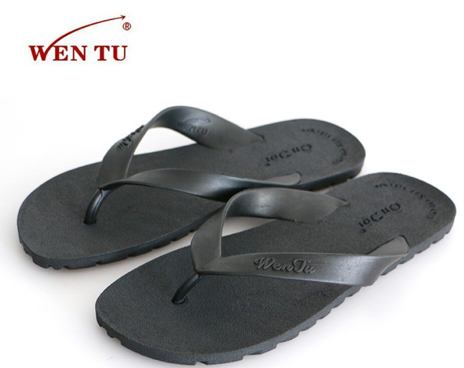 Vietnamese imported slippers Wentu men's flip flops summer Thai beach shoes non-slip outer wear herringbone men's home leisure