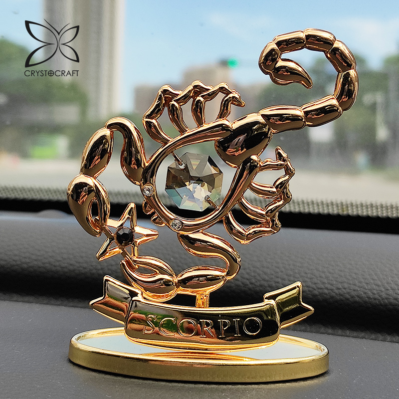 twelve Constellation Crystal Cars Small Pendulum in the middle of the control desk in the car Decorative Advanced creative men and women Birthday Gifts-Taobao