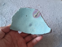 Yuan Dynasty Jun porcelain has red spots on it like small fish swimming by. The color is good. It is a good specimen for study and research.