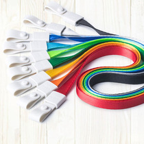 Rip soft rubber sling work card cover rope chest card rope Exhibition card lanyard ID card screen printing 7723