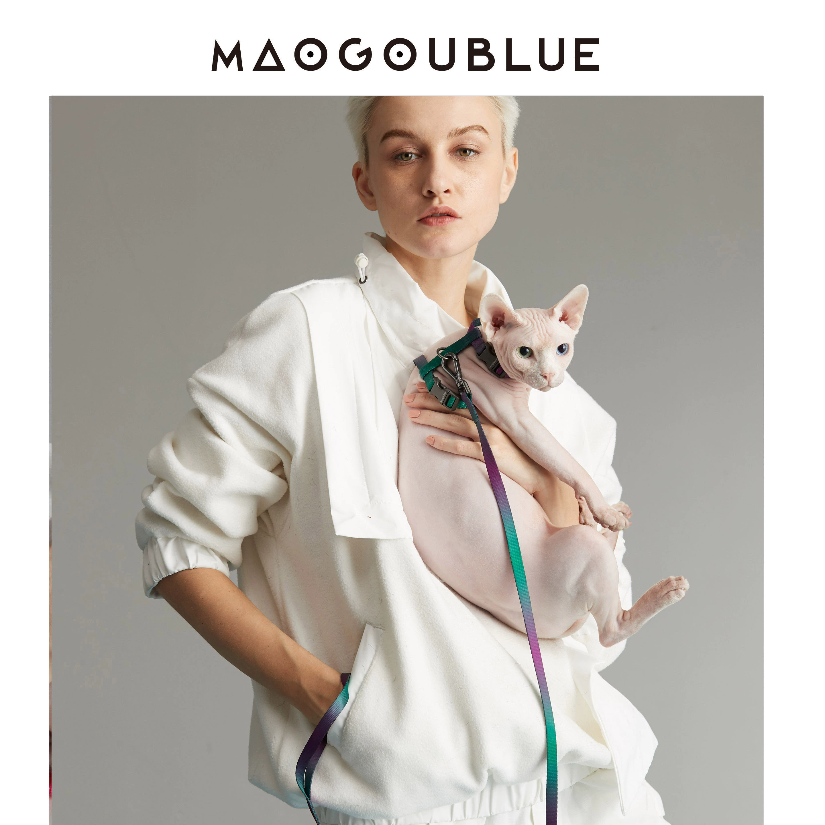 MAOGOUBLUE * mèo kéo dây mèo đặc biệt mèo đi bộ dây chống phá ra dây đeo ngực tie mèo dây vest loại - Cat / Dog hàng ngày Neccessities