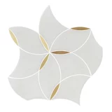 Натуральный белый нефрит -мраморная борьба с металлической ванной плит