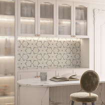 French water jet mosaic marble background wall bathroom tiles villa TV wall restaurant entrance wall