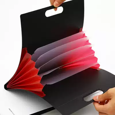 Japan KOKUYO KOKUYO A4 multi-card bag urban impression PP multi-layer folder student information Book clip storage bag