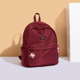 Бордовый универсальный вместительный и большой ранец, сумка через плечо, мягкий брендовый японский рюкзак, подходит для студента, в корейском стиле