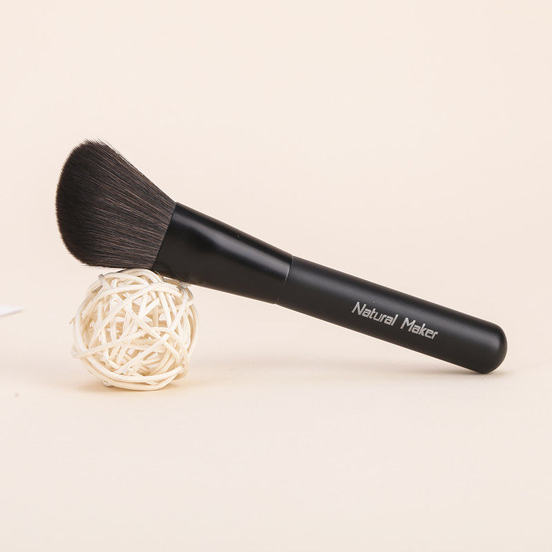 Natural Maker Matt Black Portable Soft Bulk Powder Brushed Cosmetic Brushed Light Brush With Brushed Headgear
