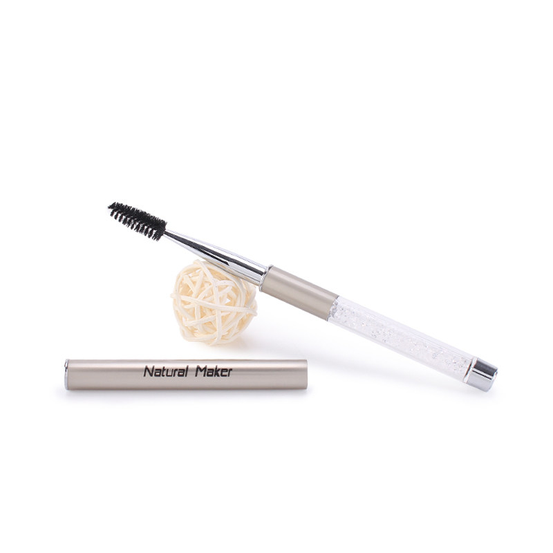Natural Maker Portable Soft hair Eyelash Brush Spiral Brush Eyebrow Brush Eyebrow finishing brush with lid