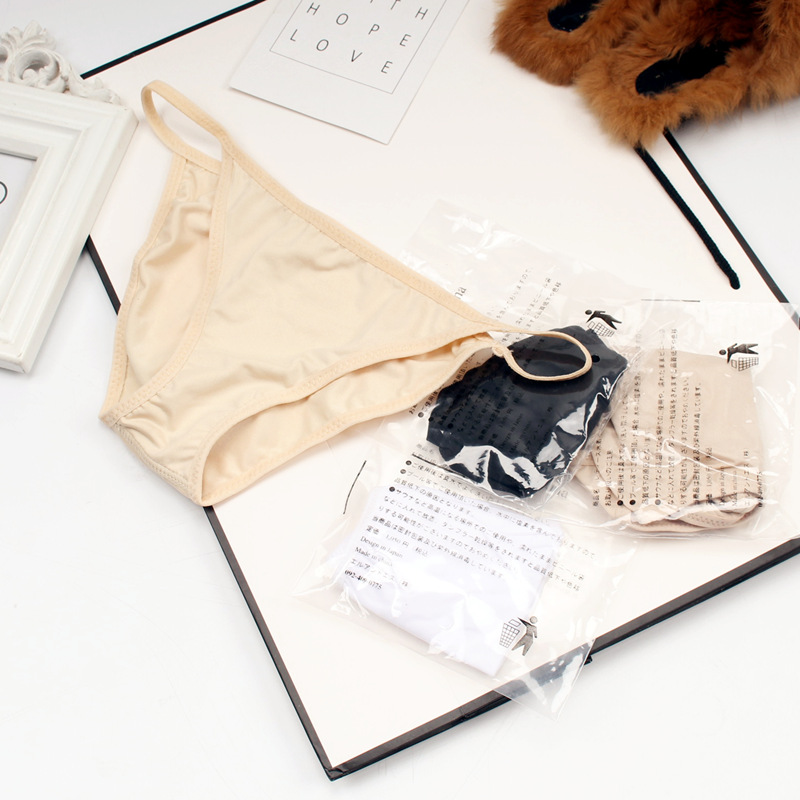 Swimsuit meat colour bikini bikini anti-walking light dance Tiny shape inner lap pants underwear fine triangle women's pants