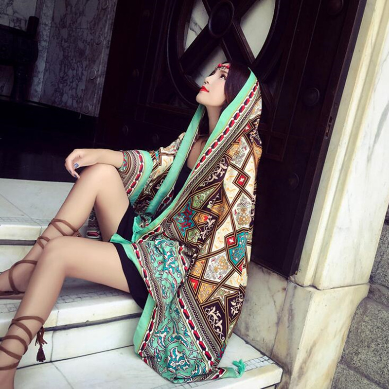 Seban Island Tourist Resort sunscreen Shoulder Wrap Skirt Seaside Beach Towels Apron Silk Scarves Scarves Bikini