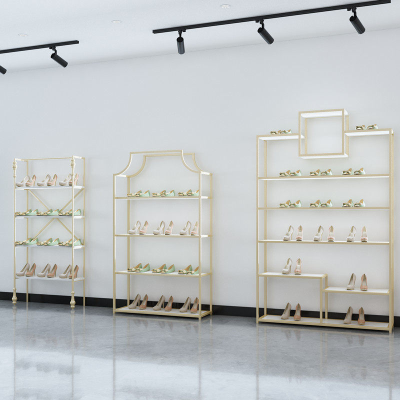 Shoe store shoe rack display rack floor-standing multi-storey shoe shelf shop mall shoe bag bag rack live room shelf shelf