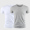 Short sleeved O-neck - white+light gray