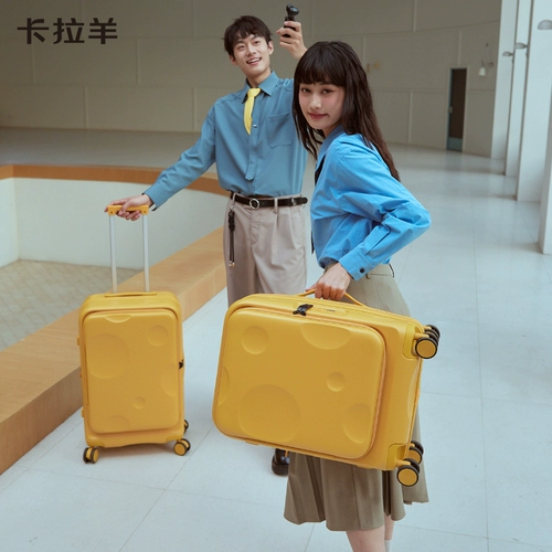 Переднее открывание Cara Shear 𫔭 боковое открывание двери чемодана 𫔭 крышка расширяемый большой чемодан на тележке с глубокой кабиной для женщин, садящихся на борт 20-дюймовый чемодан для мужчин