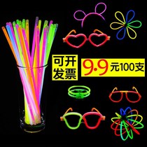 Shake Soundnet Red Fluorescent Rod Dance Disposable Luminous Childrens Toy Luminous Fluorescent Strips Matchman Styling Props