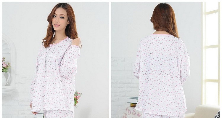 Của phụ nữ Đồ Ngủ Mùa Hè Duy Nhất Ngắn Tay Áo Mỏng Tops Vòng Cổ Cardigan Kích Thước Lớn Mẹ Trung Niên Điều Hòa Không Khí Dài Tay Áo Tops