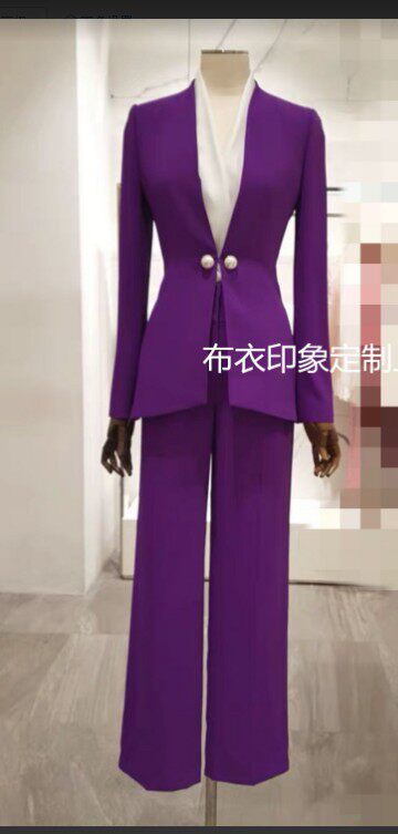 Commoner impression Tailor-made female host photogenic announcer art candidate interview suit QB8122