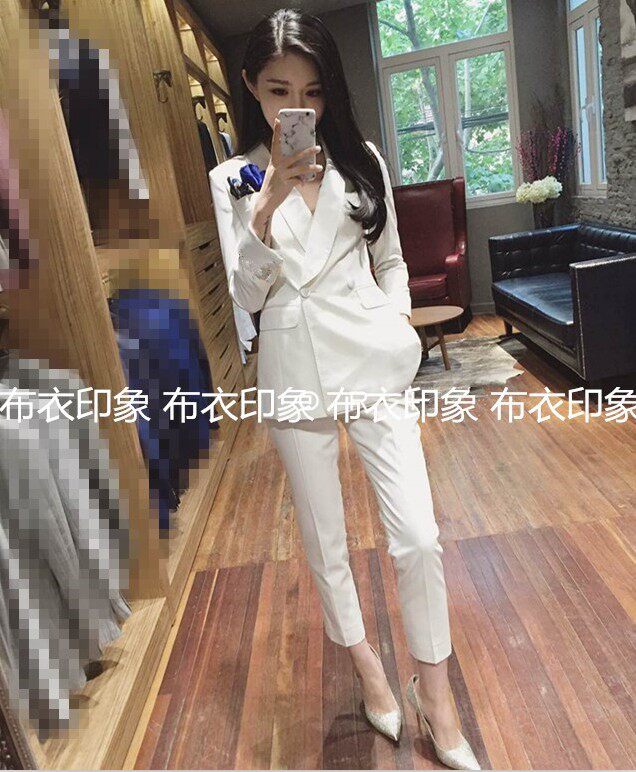 Cloth Impressions tailor-made to be a female presenter Upper mirror Costume Announcer candidates interview Pants Suit QB843