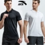 Anta ngắn tay nam t-shirt ve áo polo áo 2018 mùa hè mới đơn giản nhanh chóng làm khô breathable thể thao màu trắng từ bi áo polo nữ form rộng có cổ