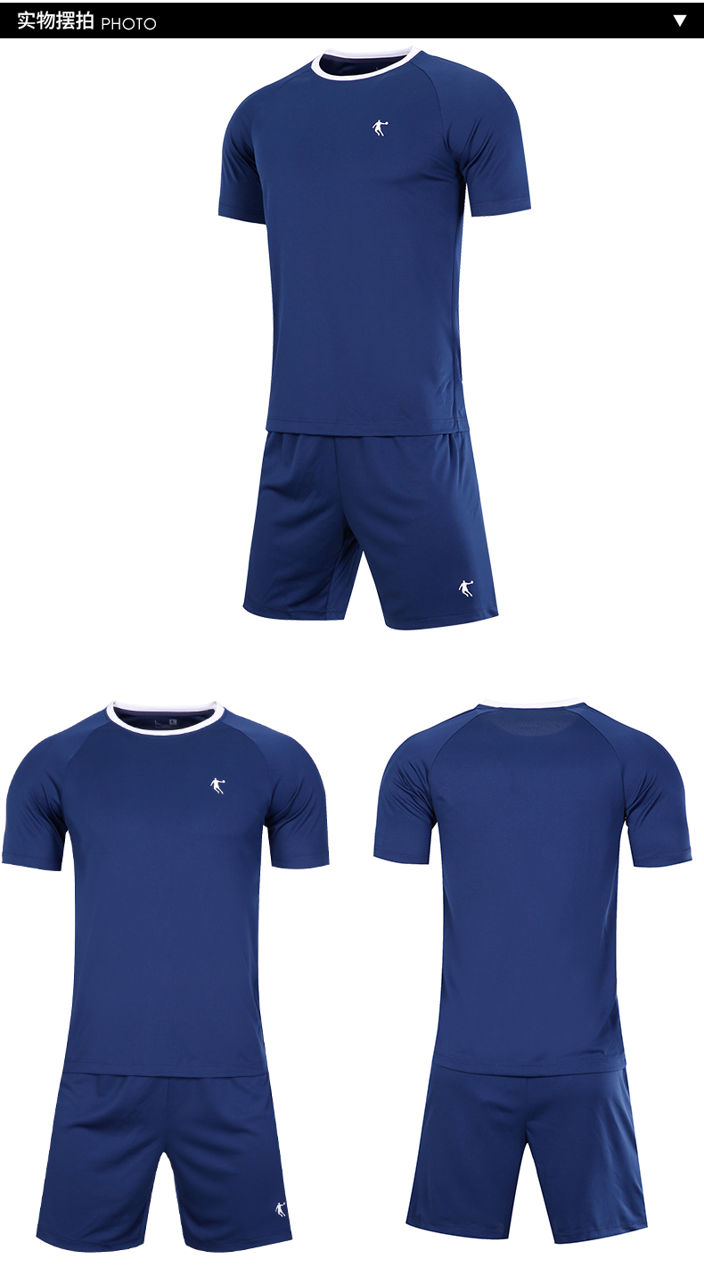 Jordan phù hợp với thể thao nam quần short ngắn tay mùa hè khô nhanh Áo thun nam quần áo bóng đá nam quần áo thể thao chạy bình thường - Thể thao sau bộ thể thao lacoste