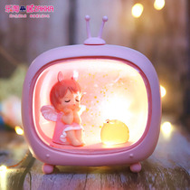 Angel night light dream girl heart cute bedside lamp children bedroom night light to send girl girl birthday gift