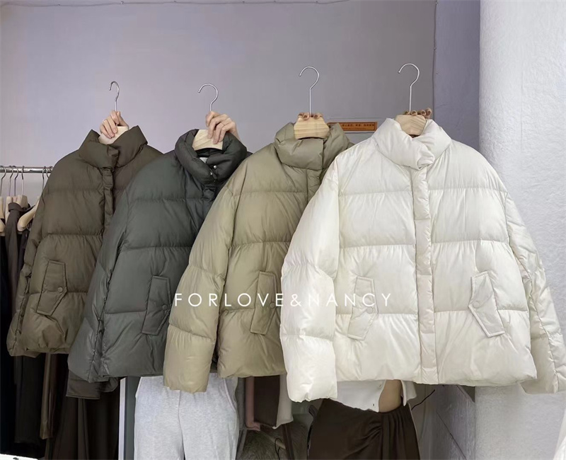 FN Love with Nancy 2022 Commute simple white duck velvet feather shortcut thickness warm coat 96179