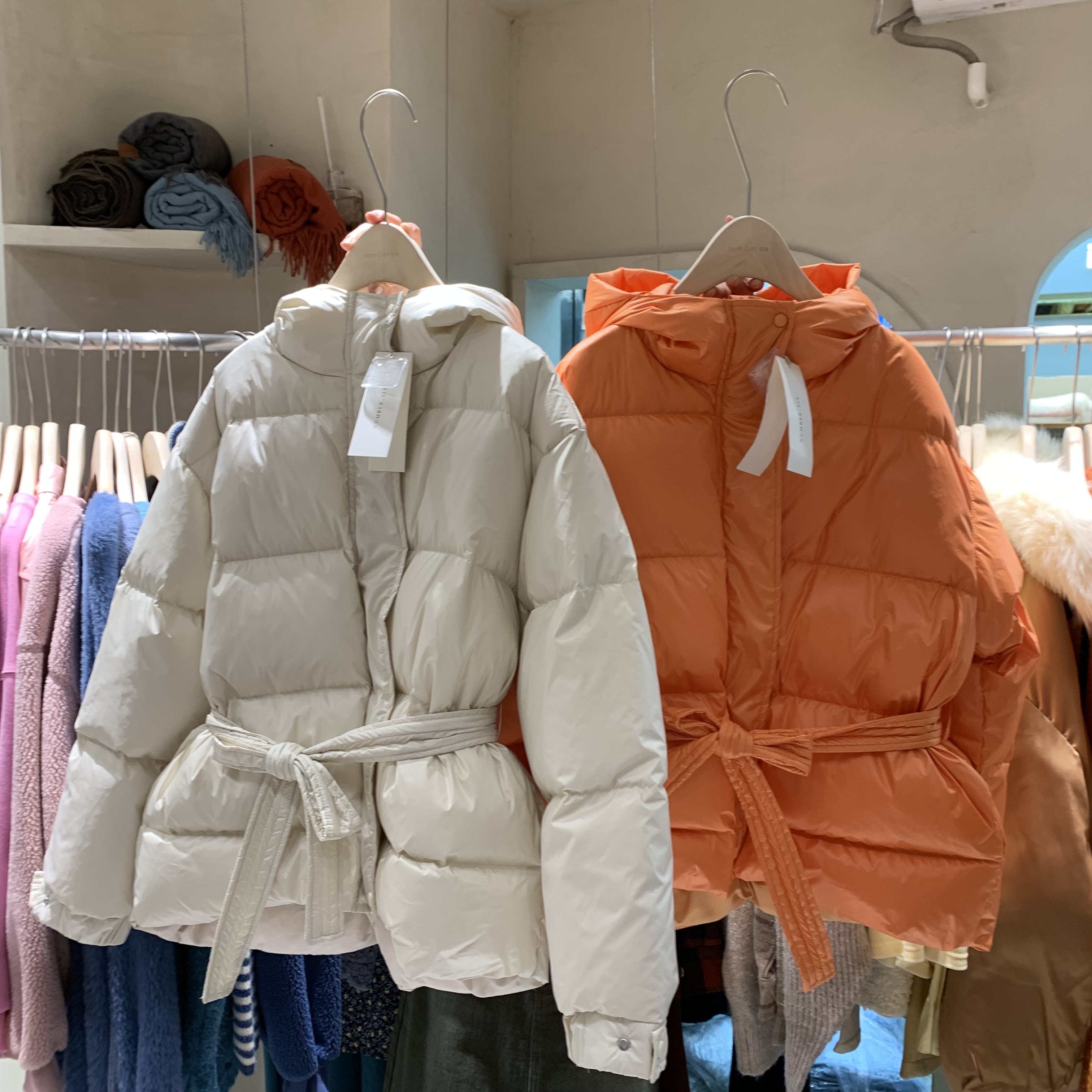 2021 autumn and winter new temperament lapel 90 white duck down jacket women loose all-match short winter thick coat