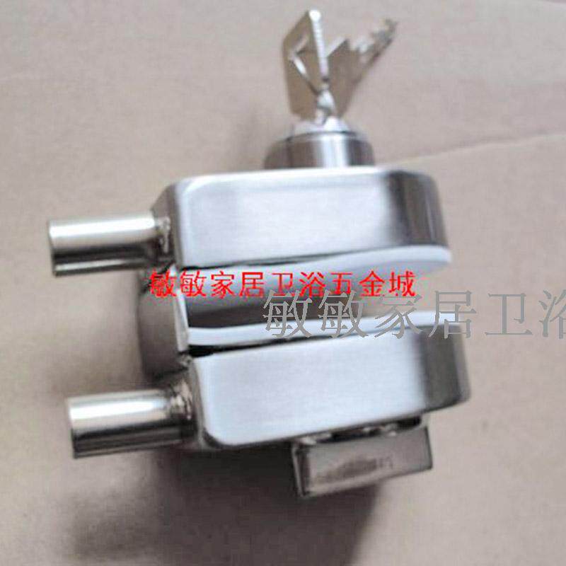 Glass door lock Glass door single-sided double-sided lock Sliding door latch Single-door glass latch Powder room latch