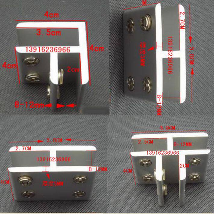 Low-cost glass fixing clip Multi-function glass clip 90 degree angle fixing clip Glass clip(no drilling)