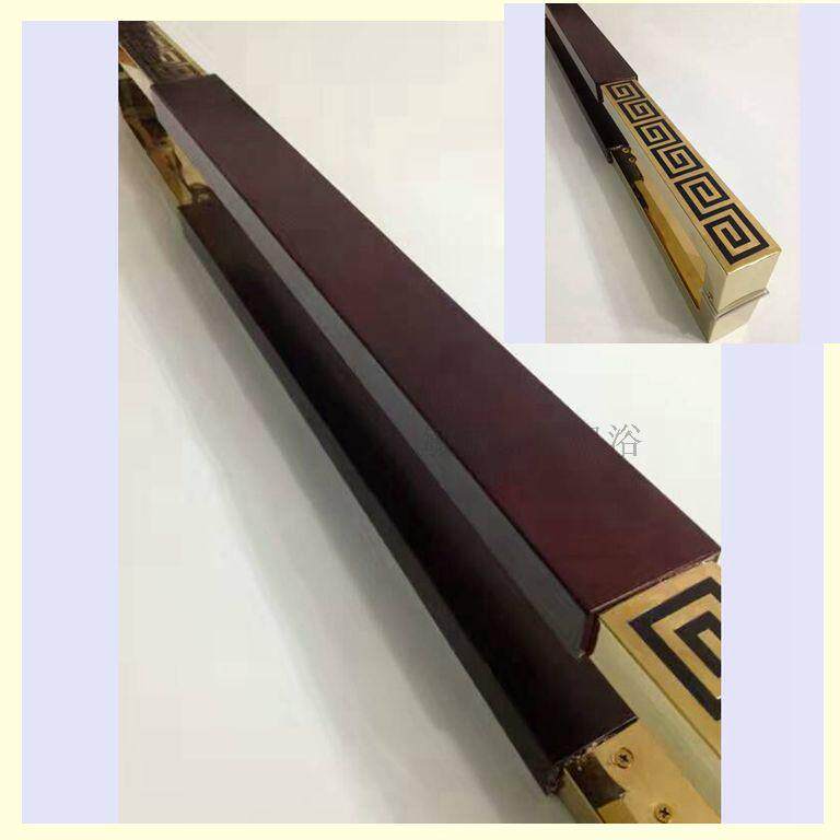 Spot Chinese modern door handle Antique glass door door handle stainless steel square wood