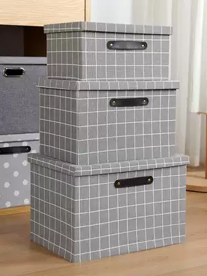 Storage box fabric household storage box folding box wardrobe clothes clothing quilt storage box artifact