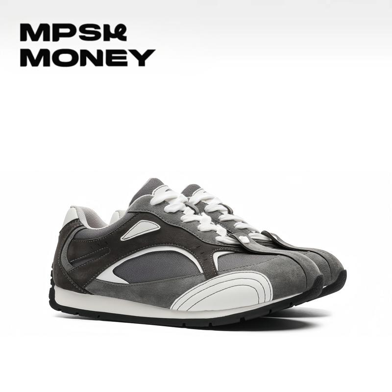 Mpsk Deconstructed Racing Shoes Men's Shoes New Thick-Soled Gray German Training Shoes Retro Sports Casual Jogging Shoes
