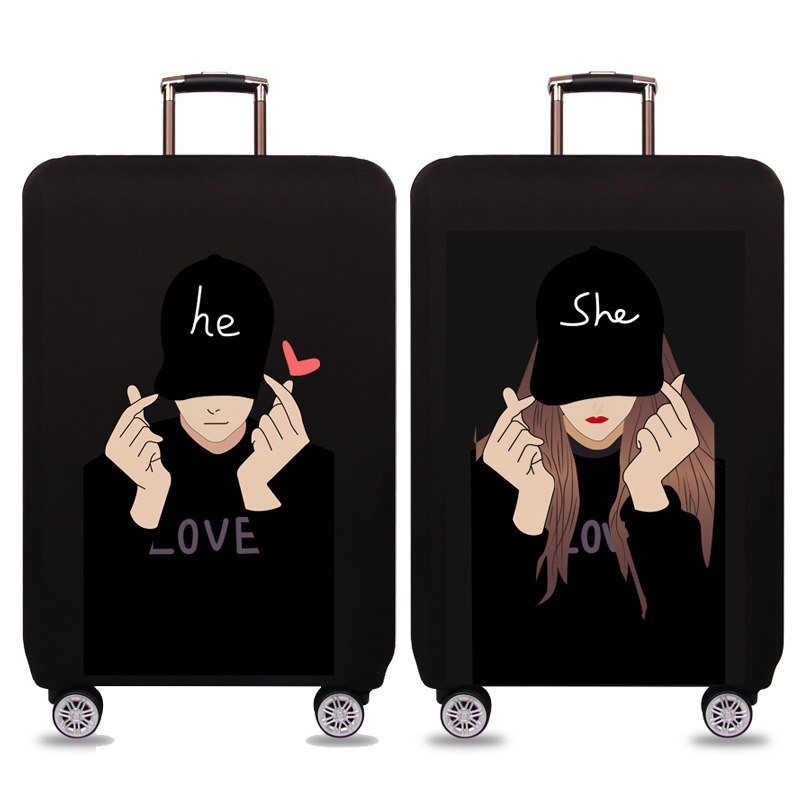 Thickened suitcase cover suitcase protective sleeve elastic leather case sleeve 20 24 28-inch pull-lever case jacket dust cover