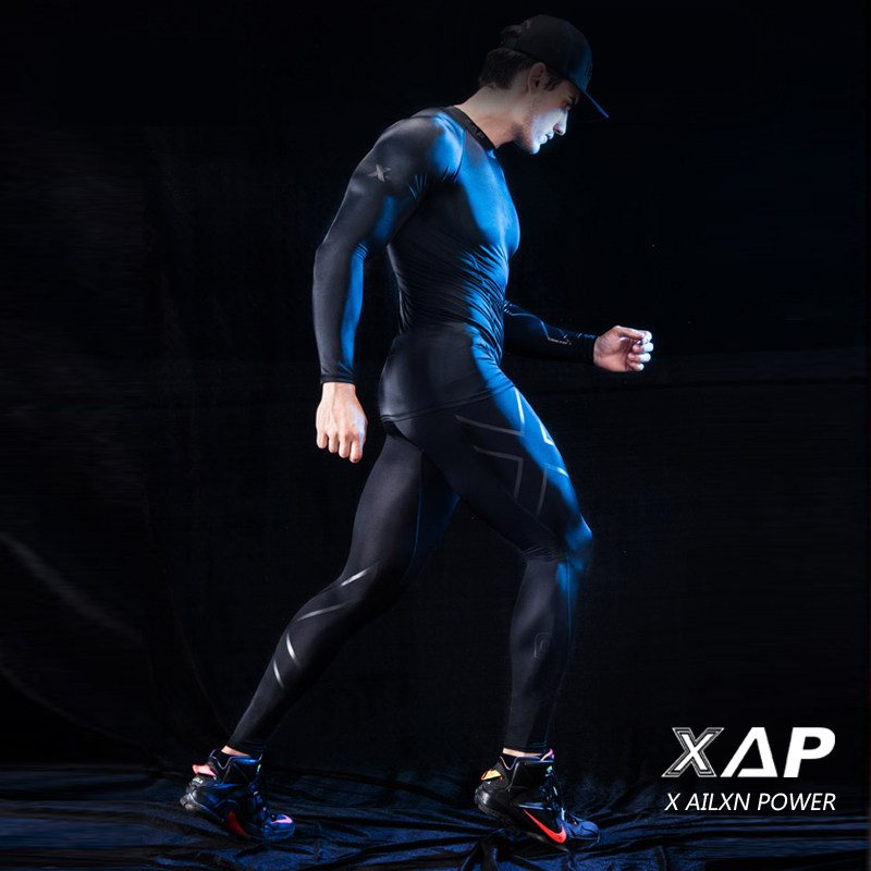 Compression clothing Men's and women's sports tight-fitting quick-drying clothes Long-sleeved thin basketball running clothes spring and summer gym fitness suit