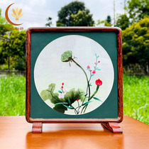 Purely handmade Hunan embroidery new Chinese style double-sided embroidery ornaments for teachers business meeting gifts Hunan specialties