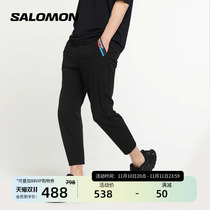 salomon Ninth Slim Trousers Skin-Friendly Antistatic Sport Asian Style Black Unisex