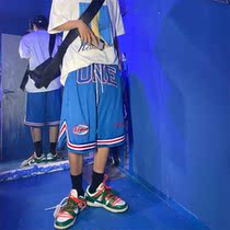American Hip Hop Street Dance Klein Blue Shorts Male And Female Letters Loose Basketball Pants Sports Pants 50% Casual Pants