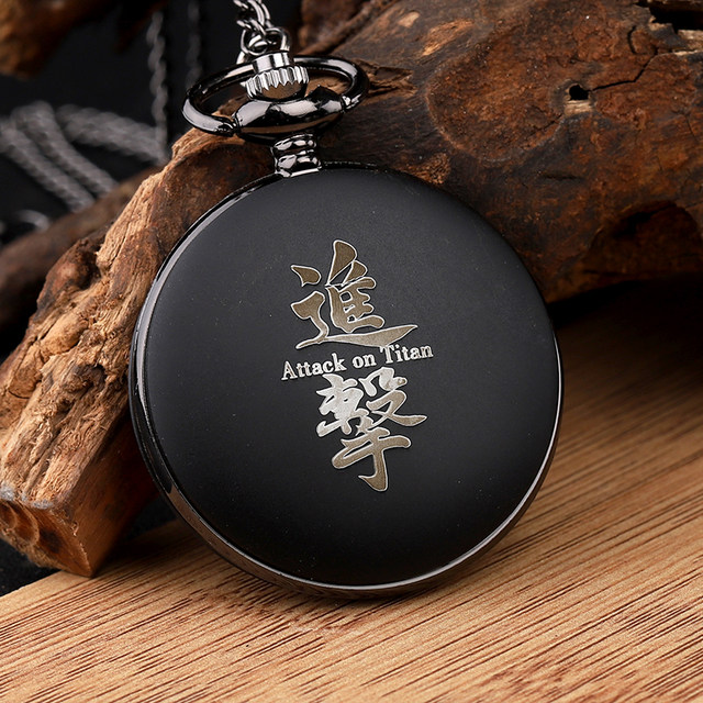 Attack on Titan Pocket Watch Commander Wings of Freedom Necklace Watch Animation Peripheral Free engraving Men's gift