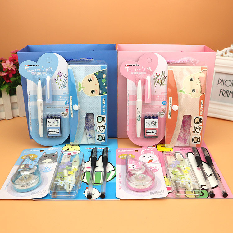 Learning supplies wholesale middle school students gifts start the school prize creative stationery kit gift box elementary gift package