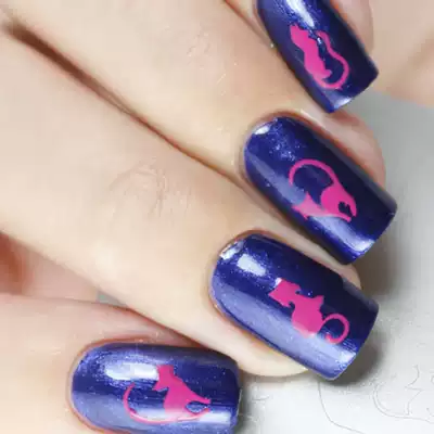 Russian pastoral cat MILV nail openwork sticker French sticker T 74 - T 97