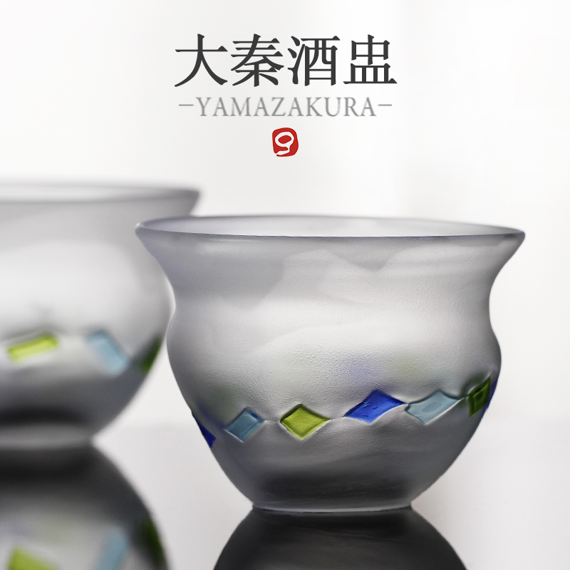 (Pure hand-made custom) Re-engraved historical memory Daqin wine cup handmade wine glass glass whiskey glass