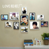 Hair salon decoration background wall photo wall photo frame barber shop hanging painting decorative painting hair salon hairstyle picture wall painting