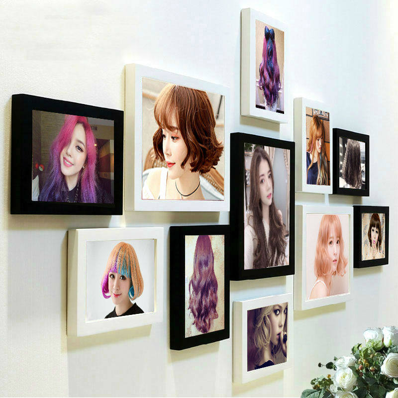 Beauty Hair Photos Wall Decoration Painting Frame Hairstyle Shop Hairstyle Composition Creative Background Photo Frame Wall Hanging Wall Hair Salon Photo Wall