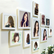 Hair salon decoration background wall barbershop hanging painting wall painting Hair salon combination photo frame photo wall European and American hot dyeing