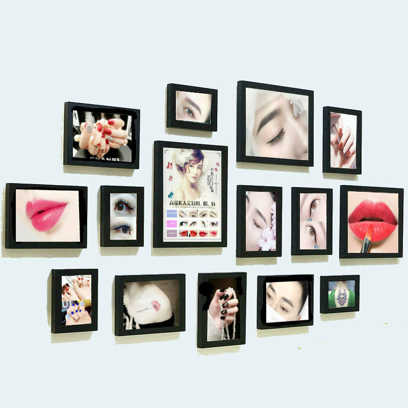 Print Embroidered Semi-permanent Propaganda Poster Microshaping Beauty Salon Eyebrow Lip Tattoo Background Decoration Painted Photo Frame Photo Wall