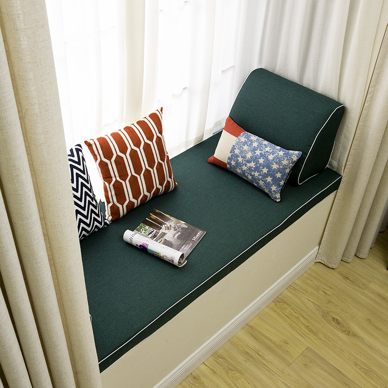 Customized American country window sill cushion simple modern summer balcony tatami card cushion bedroom bay window cushion