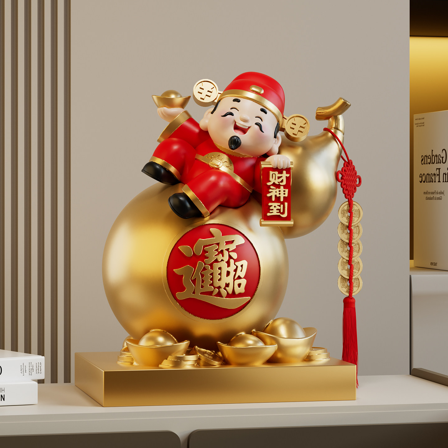 รูปปั้นเทพเจ้าแห่งความร่ำรวย ของขวัญในพิธีเปิดงาน ของตกแต่งตู้ทีวีในห้องนั่งเล่น ของตกแต่งตู้ไวน์ ของตกแต่งเครื่องคิดเงินในร้านค้า ของขวัญขึ้นบ้านใหม่