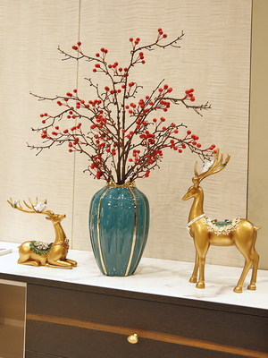 酒柜装饰品摆件轻奢高档家居客厅玄关电视柜鹿工艺品乔迁新居礼品