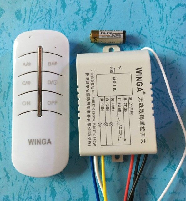Segment switch three-way manual digital intelligent remote control switch LED lamp 220V wireless remote control segment control