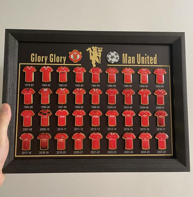 Manchester United Rashford B. Fernandes jersey badge photo frame Pogba Valentine's Day Christmas gift for boyfriend
