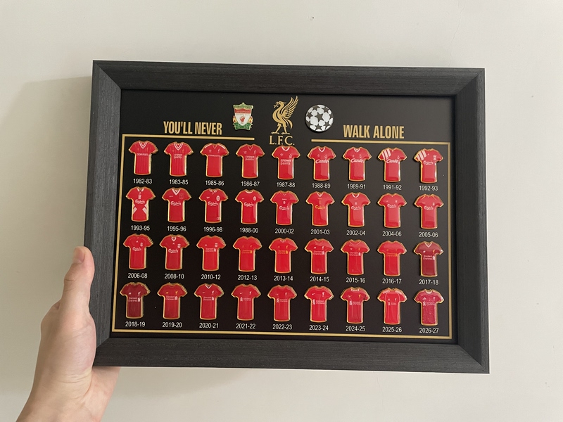 Liverpool Jersey Badge Photo Frame Creative Football Souvenir Salah Gerrard Gift for Boyfriend